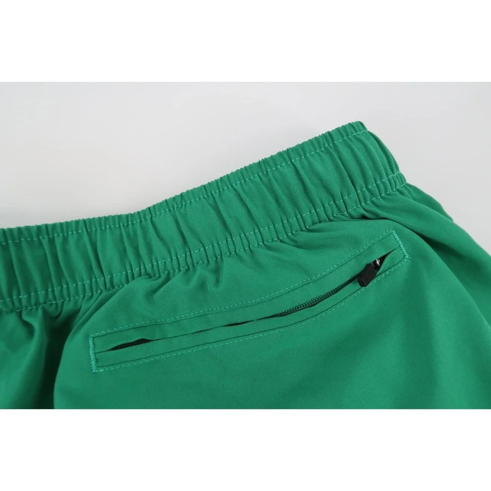 Bearbottom Swim Trunks Mens XXL Green‎ 5.5 Inseam Stretch Lined Elastic Waist